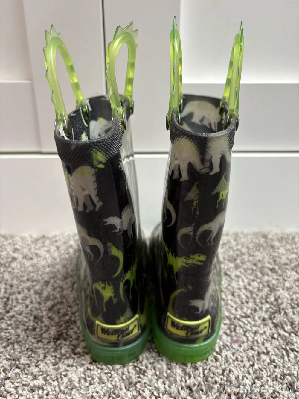 Western Chief Light Up Dinosaur Rainboots Size 10c